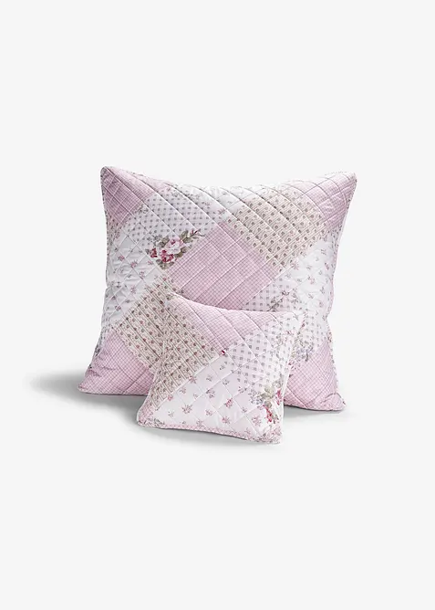 Kissenbezug mit Rosen (2er Pack) in rosa von vorne - bonprix