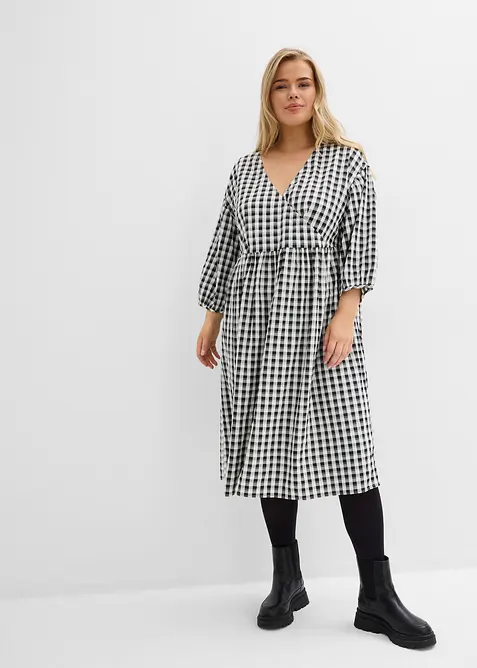 Oversize Midikleid in schwarz von vorne (Totalaufnahme) - bonprix
