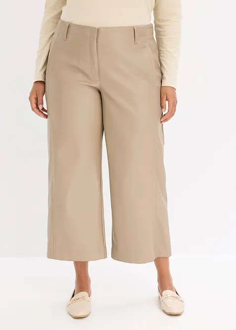 Lederimitat Culotte in braun von vorne - bonprix