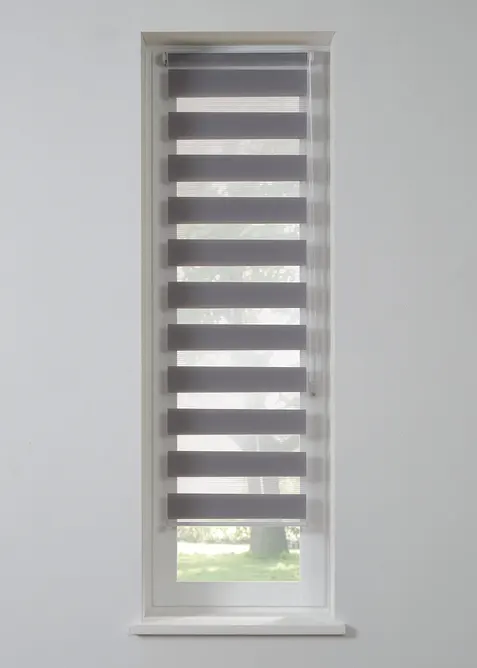 Doppelrollo in schmalen Breiten in grau - bonprix
