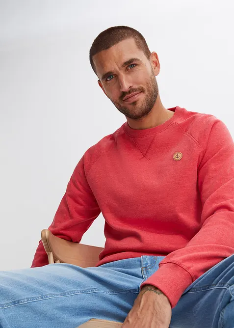 Sweatshirt (2er Pack) in blau von vorne (im Anschnitt) - bonprix