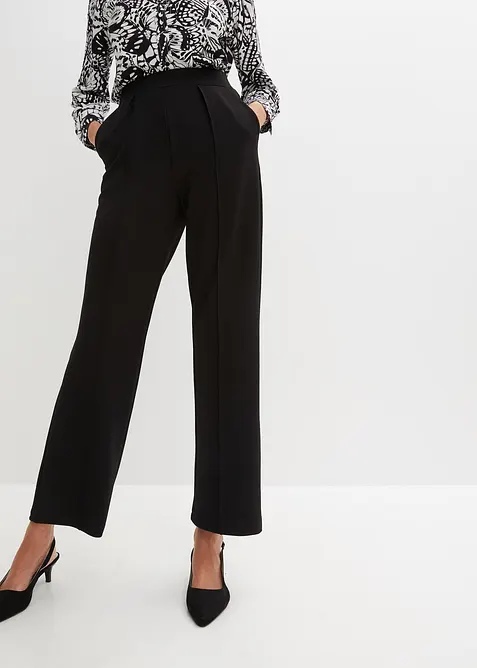 Schlupfhose aus fester Interlock-Qualität in schwarz von vorne - bonprix