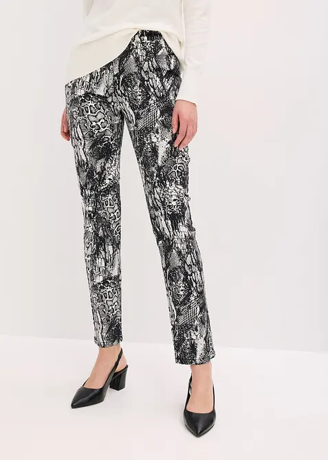 Stretch-Hose in schwarz von vorne - bonprix