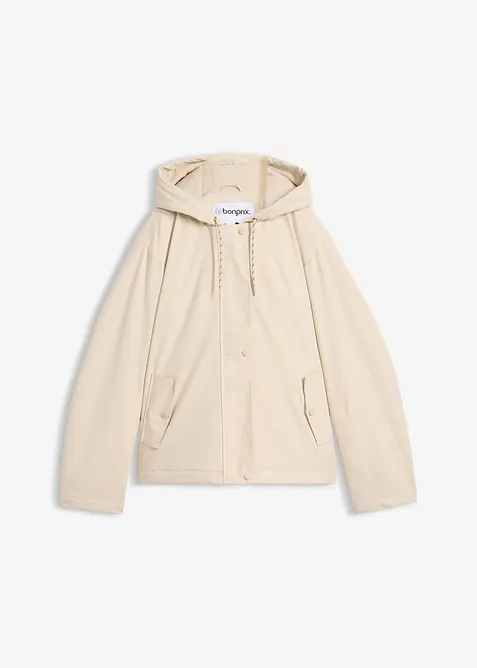 Wasserabweisende Funktions-Jacke, leicht wattiert in beige von vorne - bonprix