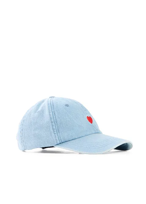 Cap aus reiner Baumwolle in blau von vorne - bonprix