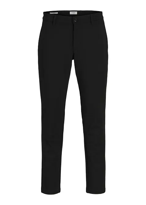 JJ REBEL Chinohose in Slim Fit in schwarz von vorne - JJ REBEL
