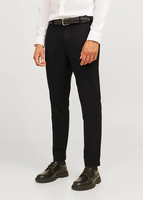 JJ REBEL Chinohose in Slim Fit in schwarz von vorne - JJ REBEL