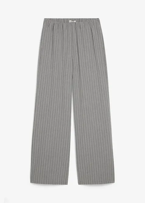 Schlupfhose aus fließender Qualität in grau von vorne - bonprix