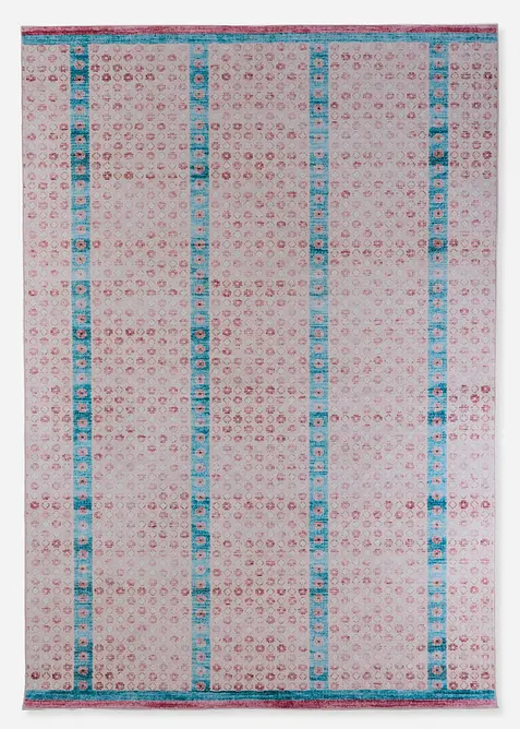 Teppich mit moderner Musterung in rosa von vorne - bonprix
