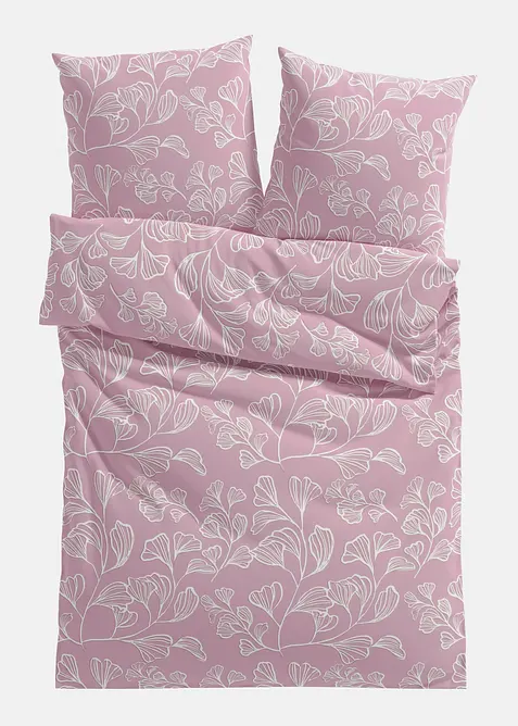 Linon-Bettwäsche in rosa von vorne - bonprix