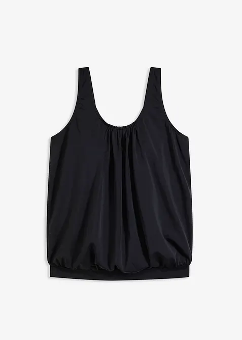 Oversize-Tankinioberteil in schwarz von vorne - bonprix