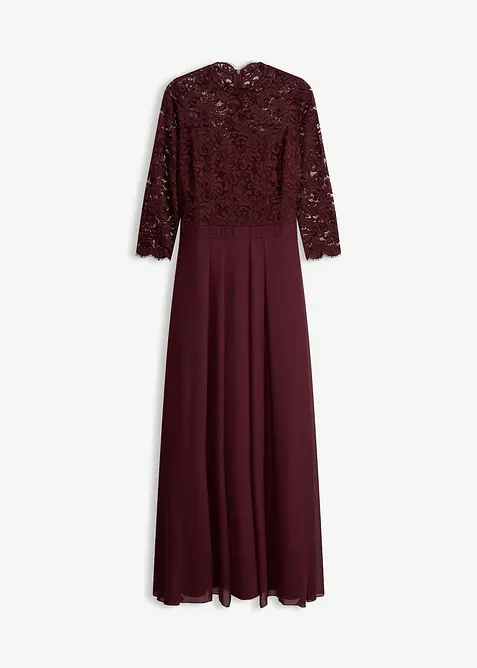 Maxikleid mit Spitze in rot von vorne - bonprix