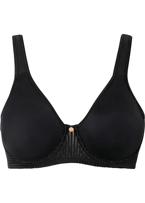 Minimizer-BH mit gepolsterten Trägern in schwarz von vorne - bonprix