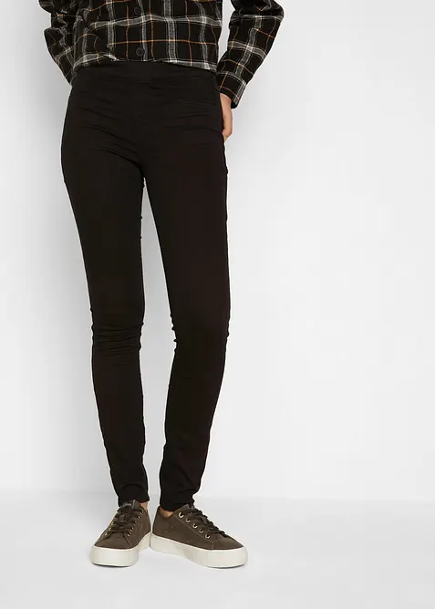Wärmende Jeggings in schwarz von vorne - bonprix