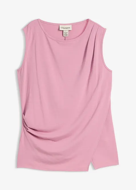 Asymmetrisches Top in rosa von vorne - bonprix