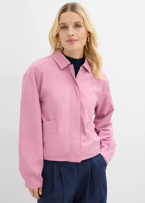 Blouson in rosa von vorne (im Anschnitt) - bonprix
