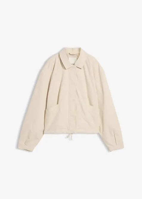 Blouson in beige von vorne - bonprix