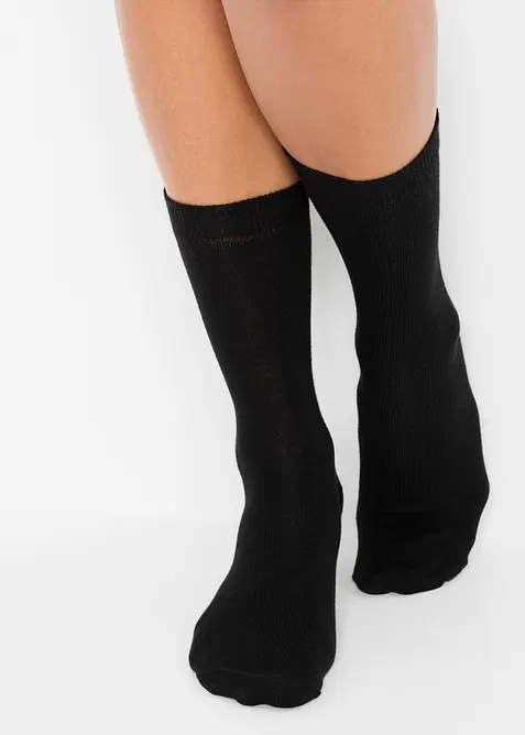 Socken mit Bio-Baumwolle (20er Pack) in schwarz (Detailaufnahme) - bonprix