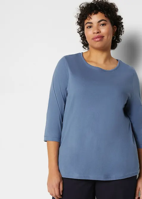Longshirt (5er-Pack) in grün von vorne (im Anschnitt) - bonprix