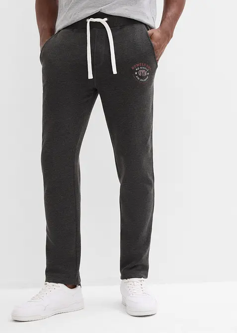 Jogginghose in Regular Fit in grau von vorne - bonprix