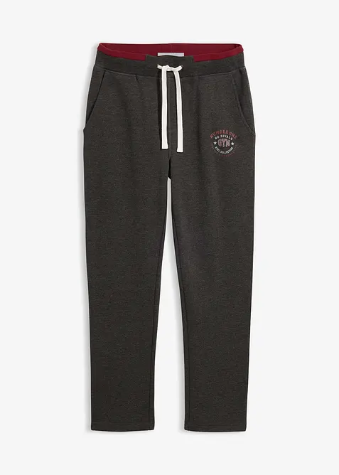 Regular Fit Jogginghose, Straight in grau von vorne - bonprix