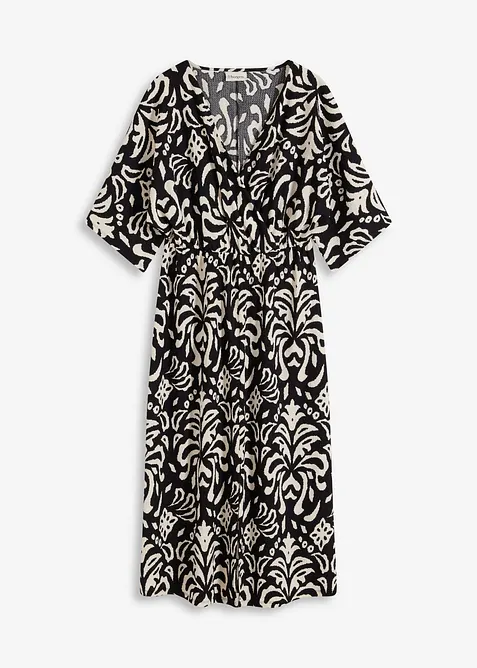 Jerseykleid in schwarz von vorne - bonprix