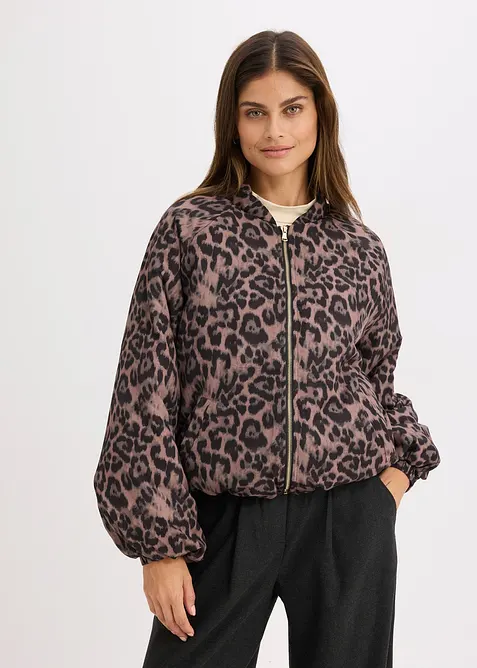 wattierter Blouson in braun von vorne (im Anschnitt) - bonprix