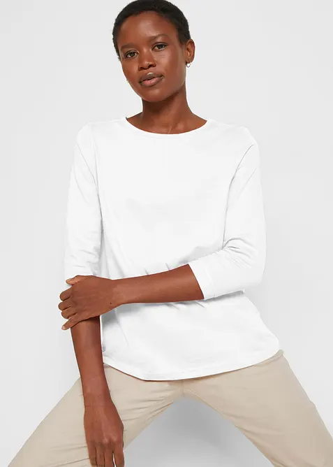 Longshirt (5er-Pack) in rosa von vorne (im Anschnitt) - bonprix