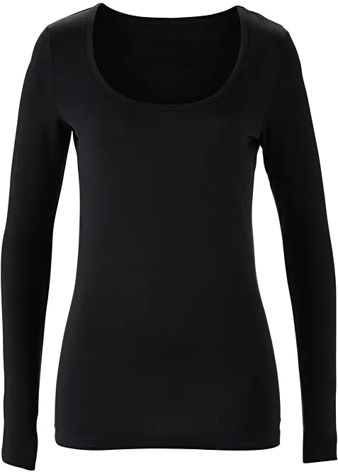 Langarmshirt in schwarz - bonprix