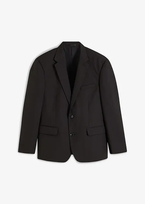 Baukasten-Sakko in Regular Fit in schwarz von vorne - bonprix
