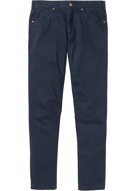 Regular Fit Twillhose aus reiner Baumwolle, Straight in blau von vorne - bonprix