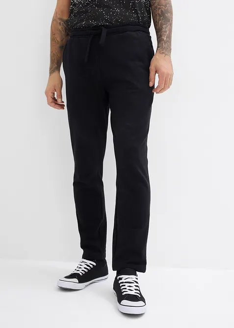 Jogginghose in Regular Fit in schwarz von vorne - bonprix
