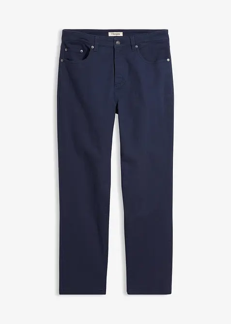 Classic Fit Stretch-Hose, Straight in blau von vorne - bonprix