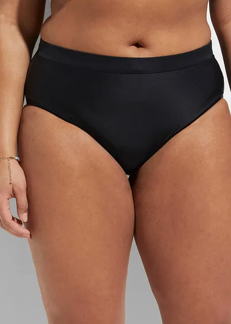High Waist Light Shape-Bikinihose in schwarz von vorne - bonprix