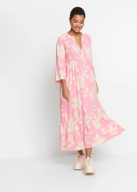 Maxikleid in rosa im Look von vorne (Totalaufnahme) - bonprix