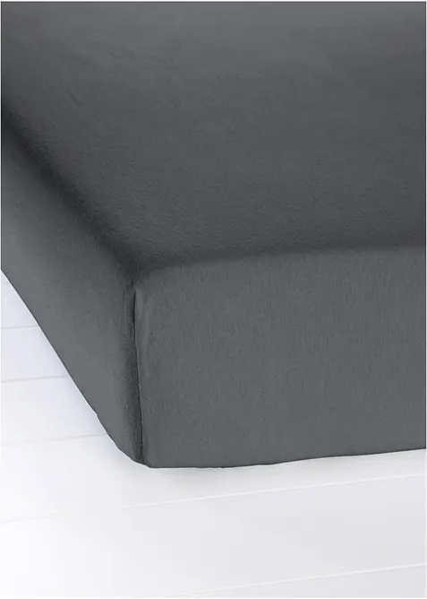 Biber Spannbettlaken in grau - bonprix