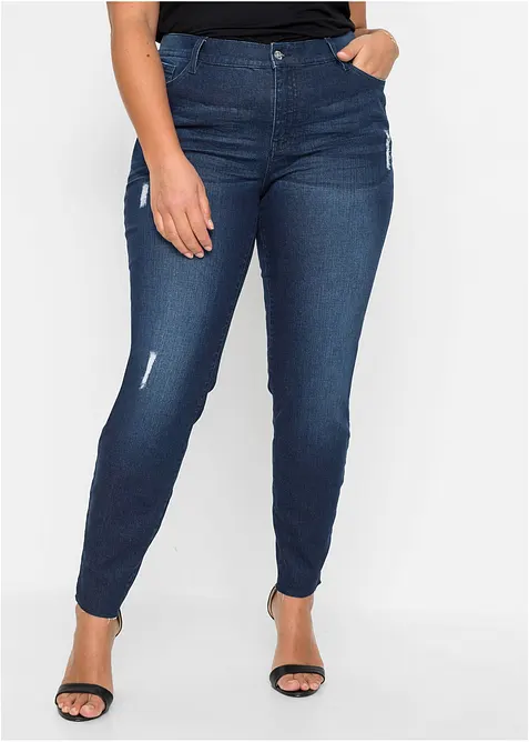Skinny Jeans in blau von vorne - bonprix