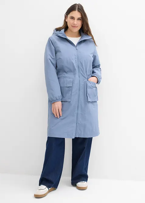 leichter Parka in blau von vorne (Totalaufnahme) - bonprix