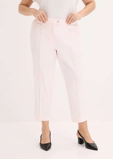 Hose mit Bequembund in rosa von vorne - bonprix