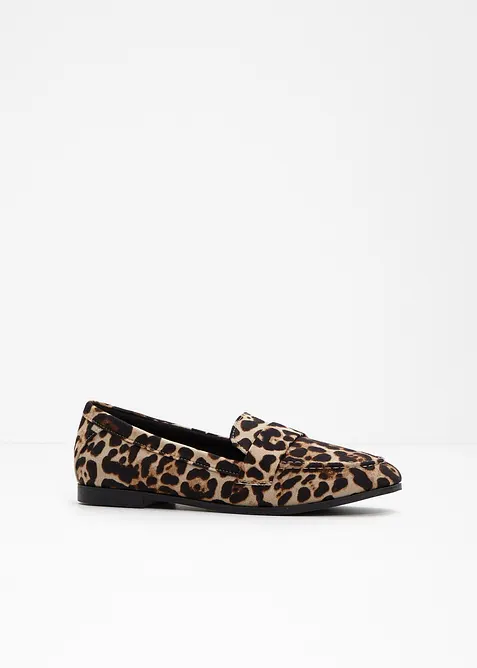 Loafer im Animallook in beige - bonprix