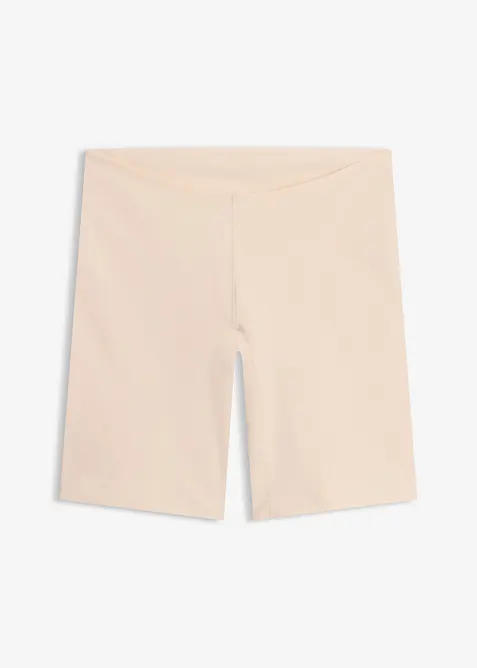 Medium Shape-Radlerhose mit tiefem Rückenausschnitt in beige von vorne - bonprix
