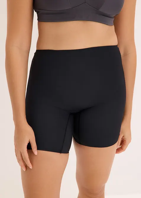Medium Shape-Radlerhose mit tiefem Rückenausschnitt in schwarz von vorne - bonprix
