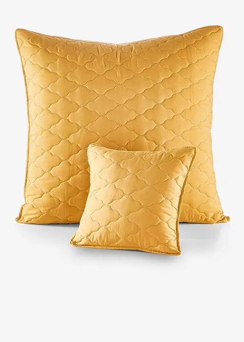Kissenbezug mit Steppung (2er Pack) in gold von vorne - bonprix