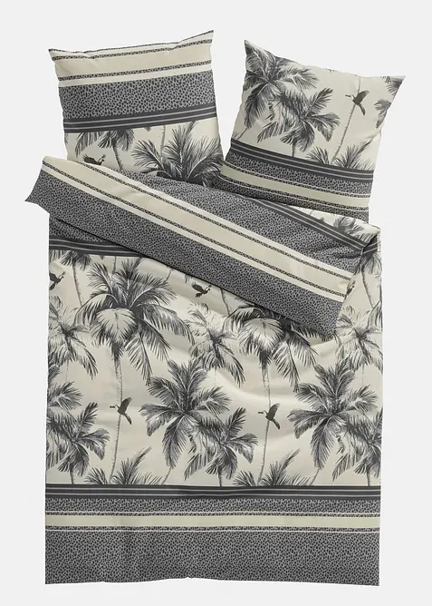 Renforcé-Bettwäsche in beige von vorne - bonprix