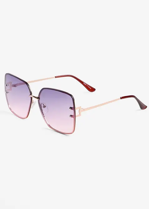 Sonnenbrille mit Farbverlauf in braun von vorne - bonprix