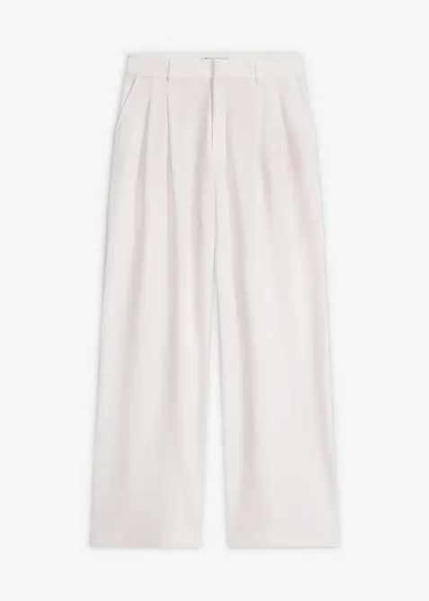 Marlenehose in weiß von vorne - bonprix