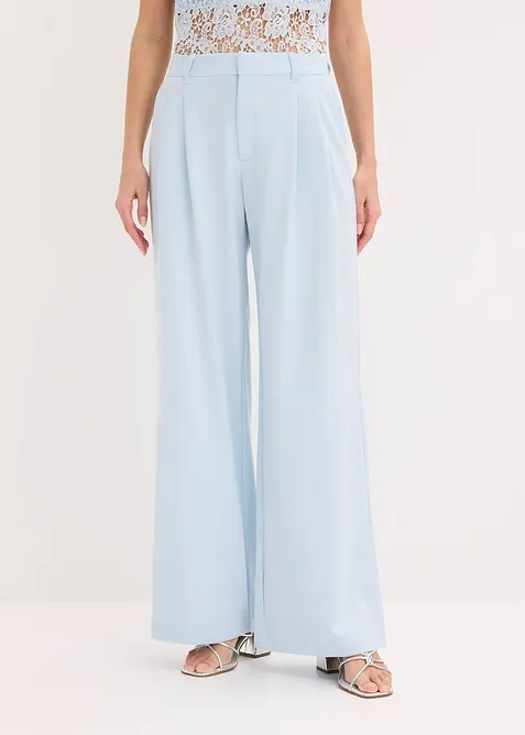 Marlenehose in blau von vorne - bonprix