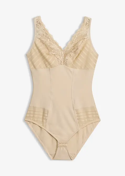 Medium Shape Body mit Spitze in beige von vorne - bonprix