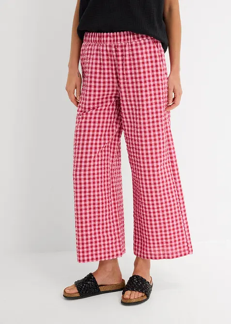Culotte aus reiner Baumwolle in rosa von vorne - bonprix