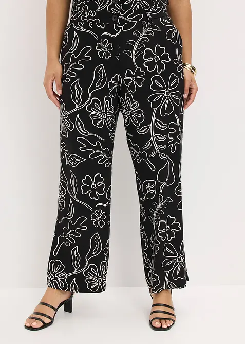 Marlenehose in schwarz von vorne - bonprix